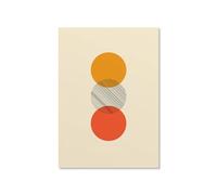 Graiting Affiche Géométrique Orange Abstraite Pop Art, Imprimés Muraux De Vélo Au Lever du Soleil, for Salon, Dortoir, Décoration Maison, 1 Pièce(DA5153,20x30cm Unframe)