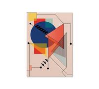 Graiting Affiche Géométrique Orange Abstraite Pop Art, Imprimés Muraux De Vélo Au Lever du Soleil, for Salon, Dortoir, Décoration Maison, 1 Pièce(DA5156,40x60cm Unframe)