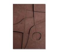 Graiting Affiche sur Toile Géométrique Minimaliste Abstraite, 1 Pièce, Peinture Effet 3D, Images d'art Murales, Décoration Intérieure De Salon(02,21x30cm)