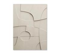 Graiting Affiche sur Toile Géométrique Minimaliste Abstraite, 1 Pièce, Peinture Effet 3D, Images d'art Murales, Décoration Intérieure De Salon(01,40x60cm)