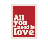 Graiting Affiches d'art Typographique Classique De La Série Love, 1 Pièce, Imprimés sur Toile, Peinture Décorative Murale, Décor Maison for Chambre À Coucher(01,40x50cm No Frame)