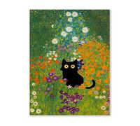 Graiting Affiches Murales De Chat Noir, Chefs-d'œuvre Artistiques, Peintures Décoratives Imprimées sur Toile, Décoration Maison for Chambre À Coucher Et Salon, 1 Pièce(04,40x60cm No Frame)