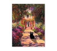 Graiting Affiches Murales De Chat Noir, Chefs-d'œuvre Artistiques, Peintures Décoratives Imprimées sur Toile, Décoration Maison for Chambre À Coucher Et Salon, 1 Pièce(05,40x60cm No Frame)