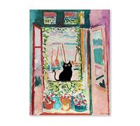 Graiting Affiches Murales De Chat Noir, Chefs-d'œuvre Artistiques, Peintures Décoratives Imprimées sur Toile, Décoration Maison for Chambre À Coucher Et Salon, 1 Pièce(06,40x60cm No Frame)