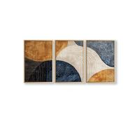 Graiting Ensemble d'art Triptyque 3 Pièces, Décor Mural Naturel, Œuvre Moderne, Affiche en Toile Abstraite for Bureau Et Salle, Cadeau(DA282-3pcs,50x70cm Unframe)