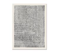 Graiting Toile De Peinture en Noir Et Blanc, 1 Pièce, Lignes Abstraites, Montagnes Lointaines Eau Qui Coule, Tableau d'art Mural for Décor Salon(05,40x50cm No Frame)