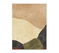 Graiting Toile De Peinture Paysage Abstraite, 1 Pièce, Affiches Et Imprimés Soleil Lune, Tableau d'art Mural for Décoration Salon Maison(06,21x30cm No Frame)