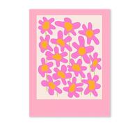 Graiting Toile D'exposition sur Le Marché des Fleurs Roses, 1 Pièce, Peinture avec Chiffres d'ange, Affiche Abstraite, Art Mural, Chambre De Filles, sans Cadre(02,30x40cm No Frame)