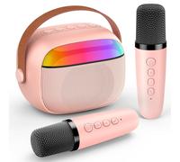 Gralal Cadeau Fille 3 4 5 6 7 8 9 10 11 Ans, Micro Karaoke Enfant avec 2 Micro sans Fil Jouet Fille 3-12 Ans Micro Enfant pour Chanter Fille Microphone Noël Cadeau Anniversaire Fille 5-11 Ans