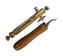 Gralara 2 Outils de Lutherie pour La Fabrication de Violons et Altos : Couteau à Rainurer et à Incruster, Doré