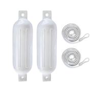 Gralara 2 Pièces Bateau PVC Gonflable Accessoires Marine Anti-Collision Yeux Renforcés Convient pour Docks Voiliers Pêche Excursions, Corde Blanche G0 Blanche