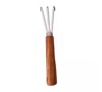 Gralara 2x Râteau à Main, Motoculteur, Petit Outil de Jardin Compact et Multifonctionnel avec Manche En Bois, Idéal pour Le Désherbage, 2 pièces