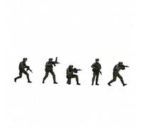 Gralara 5 Pièces Figurine Soldat à l'échelle 1/64 Réaliste Figurine Soldat Armé Précise Statute pr Maqutistes