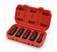 Gralara 5 Pièces Jeu Douilles à Choc Traité Thermiquement Douille à Impact Professionnel Coffret Douilles pour Mécaniciens
