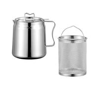 Gralara à friture en acier inoxydable, filtres à, récipient à, réservoir d', bouilloire avec filtre pour frites, chips de cuisson, 2.0L