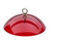Gralara Abri Mangeoire Oiseaux Coupole Anti-Pluie Système de Installation Rapide Barrière Anti-écureuils Adapté à la Protection Oiseaux Décoration Jardin, Rouge