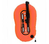 Gralara Aile de Plongée en Nylon Compensateur de Flottabilité Donut avec Cellule d'air Universelle Compatibles Dos Plaque Souple et Rigide avec Valve Rapide , Orange Fluorescent