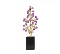 Gralara Arbre Vie en Métal Symbolique | Finition e Élégante, Arbre Marbre, Feng Shui, Décoratif, pr lon, Bureau, Entrée, 16x41cm