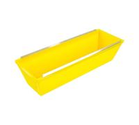 Gralara Bac à enduit de 35,5 cm (14 pouces) pour cloisons sèches, bac à peinture portable antirouille pour les travailleurs de la construction, Jaune