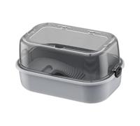 Gralara Baignoire pour Tortues, réservoir pour Reptiles, Habitat pour Reptiles, boîte d'alimentation avec Rampe de lézardage pour Grenouilles, crabes, Gris