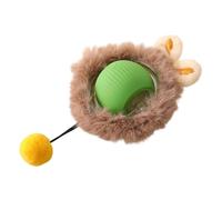 Gralara Balle de Jeu Balle pour Chat Jouet Chat Balle Interactive Balle à Taper Boule Interne Striée Apparente pour Rouler et Attirer Les Coups de Patte avec, Vert, Trois Vitesses Ordinaires