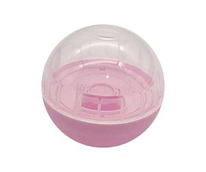 Gralara Balle Distributrice de Friandises Ajustable pour Chien, Jouet Interactif pour Chiens, Balle Mangeuse Lente pour Animaux de Compagnie, Rose
