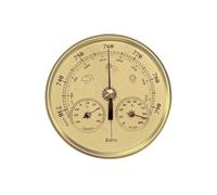 Gralara Baromètre Analogique Thermomètre Hygromètre Intégrés Classique Baromètre à Cadran 130 Bureau, Or, A