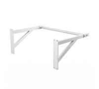 Gralara Barre de Traction Murale Barre de Traction Station de Traction Barre Fixe Structure Acier avec Support Soudé et Poignées Rembourrées Bras, Blanc, 120 Cm