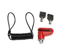 Gralara Bloque Disque de Frein Antivol Serrure de Roue Verrou de Sûreté en Fer Renforcé Léger et Compact Adapté pour Sécuriser Scooters et Vélos, Rouge Noir
