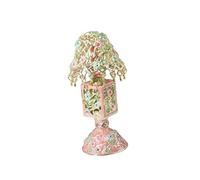 Gralara Boîte à Bijoux émaillée Décorative, Présentoir pour Bagues et Boucles D'oreilles de Collection, Boîte à Souvenirs pour Mariage, Fêtes, à Poser sur, Rose