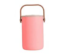Gralara Boîte à Lunch Isotherme En Acier Inoxydable Étanche Gamelle Isotherme En Acier Inoxydable Double Couche Conteneur Thermique Alimentaire Portable, Rose