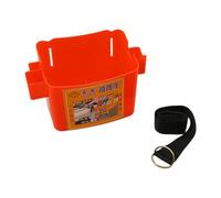 Gralara Boîte à Outils Compacte avec Ceinture Conception Spacieuse et Résistante En PP Parfaite pour Les Chantiers et Les Travaux de Rénovation, Rouge