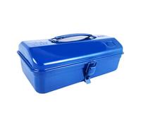 Gralara Boîte à Outils Portable En Fer, Coffre D'organisation Des Outils Multifonction avec Poignée, Boîte Vide, Réparation Manuelle, Boîte de Rangement D'out, Bleu