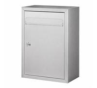 Gralara Boîte à Suggestio Murale En Acier Inoxydable Finition Argent Brossé Boîte à Suggestio verture Serrure Sécurisée pr Bureaux, Cloirs, 40cm, Verrou Simple