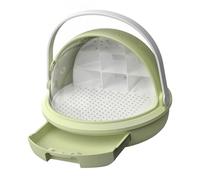 Gralara Boîte D'Élevage pour Vers à Soie Cage D'Incubation Conteneur Habitat Transparent Fonction PP Résistant Adaptée à La Présentation Scolaire et à La Coll, Vert