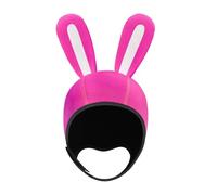 Gralara Bonnet de Plongée Néoprène 3mm Cagoule Natation Surf Tissu Élastique Anti-Froid avec Sangle Adaptée Adapté pour Plongée Rafting Canoë Adultes, Rose Rouge Blanc