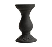 Gralara Bougeoir Céramique Porte-cierge Ornement Décoratif Contemporain Adapté à la Maison Centre de Table Mariage Événement, Noir