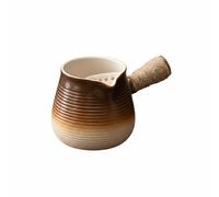 Gralara Bouilloire à Thé sur Feu Direct Style Rétro Chinois Pot à Infusion avec Couvercle Portable Ustensile de Cuisine, 1000ml, Pot De Bon Augure À Glaçure De Four Sans Couvercle