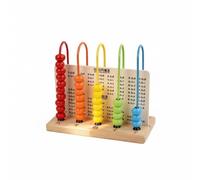 Gralara Boulier en Bois Perles Colorées Boulier en Bois Coloré Stimule la Pensée Logique Jouet d'apprentissage Arithmétique pour Tout-Petits, École Maternelle