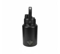 Gralara Bouteille Isotherme Extérieure Seau à Glace Récipient Refroidisseur Jerrican Isolé Construction Acier Inoxydable avec Couvercle Pratique Adaptée au, Noir, 1.9L