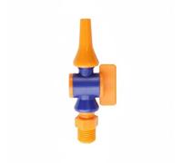 Gralara Buse Réglable Mécanisme de Diffusion Buse Plate Buse Ronde Joint Articulé Plastique Polypropylène pour Fluides Adaptée à l'Industrie Ateliers Machines-outils, 1/8 3MM, Rond+Interrupteur