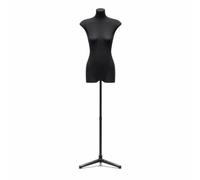 Gralara Buste Mannequin Hauteur Réglable Mannequin Présentation sur Pied Buste pour Boutiques, Stylistes, Vitrine, Exposition, Argent Avec Base Carrée, style to 1
