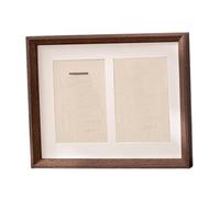 Gralara Cadre Photo avec Fenêtre Transparente, Présentoir pour Médailles, Idéal pour Les Coureurs et La Gymnastique, Couleur Noyer