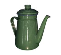 Gralara Cafetière en émail 1,1 l, Bouilloire à café, théière, Bouilloire à Eau pour la Maison et l'extérieur, Vert