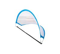 Gralara Cage de Football Enfants But Portable Mini Pliable File Résistant Montage Instantané Structure en Fibre de Verre Tissu Oxford Adaptée aux Entraînement Jardin Salon Parc, Bleu