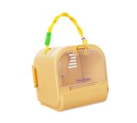 Gralara Cage de Transport pour rongeurs, Mallette pour Hamster et Petits Animaux, Jaune