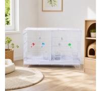 Gralara Cage Métallique avec Séparation Robuste | 'accès Frontal Pratiques, Volière avec Plateau Amovible, pour Élevage, Maison