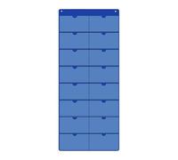 Gralara Calendrier de Classe à Poche, Organisateur Mural Vide, Rangement Suspendu Gain de Place pour Enseignants à Domicile, école à La Maison, Bureau, Bleu