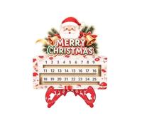 Gralara Calendrier l'Avent Table sur Pied Calendrier l'Avent En Bois Compact Décoration pour Bureau, Modèle C - Père Noël