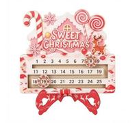 Gralara Calendrier l'Avent Table sur Pied Calendrier l'Avent En Bois Compact Décoration pour Bureau, style to 3